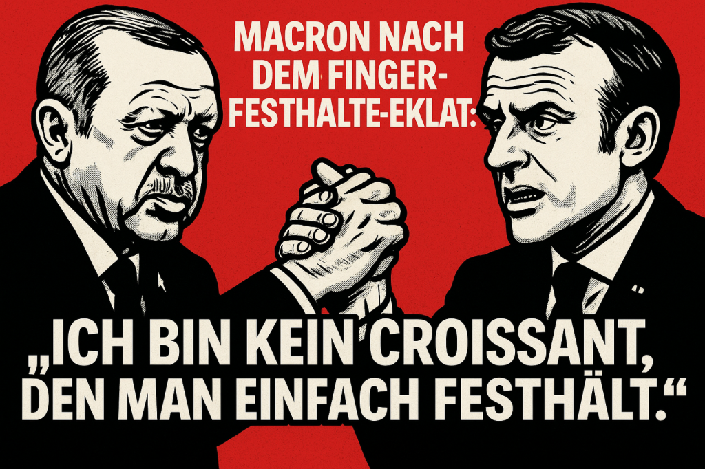MACRON NACH DEM FINGER-FESTHALTE-EKLAT: „ICH BIN KEIN CROISSANT, DEN MAN EINFACH FESTHÄLT.